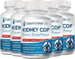 KIDNEY C.O.P. Calcium Oxalate Protector 120 Capsules, Kidney Support for Calcium Oxalate Crystals, Helps Stops Recurrence of Stones, Stronger Than Chanca Piedra Stone Breaker Supplements, 6 Pack