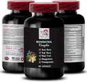 Berry Superfoods - RESVERATROL COMLEX - Powerful Antioxidants, Balanced Lifestyle, Flavorful Energy, Acai Berry Strength, Noni Blend, Berry Benefits, Hydration Balance, Refreshing 1 Bottle 60 Caps