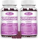 2 Pack Glucosamine Chondroitin Gummies Extra Strength w/MSM,Elderberry,Hyaluronic Acid-Chewable Joint Support Supplement for Women,Men,Adults-Antioxidant Support for Joint Comfort & Mobility