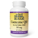 Natural Factors Coenzyme Q10 - Antioxidant Support Supplement Supports Cellular Energy Production - Better Absorption Aids Healthy Heart Function - 50 mg, 60 Softgels (60 Servings)