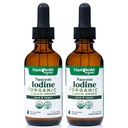 LIQUIDHEALTH USDA Organic Nascent Iodine Liquid Drops, Pure Iodine Supplement for Thyroid & Immune Support, Energy Supplement - Made in USA, Vegan, Colorless, Tasteless Tincture (2 Pack)