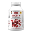 ANDREW LESSMAN Iron Plus 180 Capsules - 18mg Iron, 100% Pure Amino Acid Chelated Iron (Glycinate, Aspartate), Plus Vitamin C for Increased Absorption, Small, Easy to Swallow Capsules, No Additives