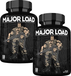 ONL Testosterone Supplement for Men - Major Load Testosterone Booster with Horny Goat Weed & Maca Root - Tongkat Ali Energy Pills for Stamina & Strength - Test Booster 60 Capsules (2pk)