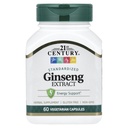 21st Century Ginseng Extract Veg Capsules, 60Count