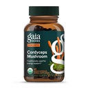 Gaia Herbs Cordyceps Mushroom - Traditionally Used to Support Sustaining Energy & Endurance* - One Daily with Organic Cordyceps Mushroom - 40 Vegan Capsules (40 Servings)