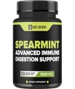 WELBUDA 210 Capsules - Spearmint Supplement with Olive Leaf, Ginger Root, Black Pepper & More - Combined Formula for Digestion Health, Respiratory Health, Immunity & Positive Mood Support