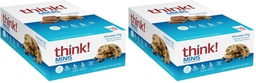 think! MINIS Protein Snack Bars, Gluten Free, Chocolate Chip, 15 Count (Pack of 2)