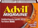 Advil Migraine Liquid Filled Capsules - 20 ct, Pack of 5