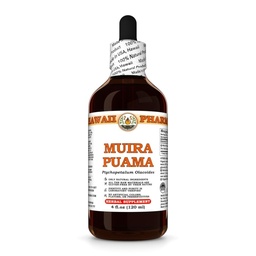 Hawaii Pharm Muira Puama Extract, Tincture for Boosting Desire and Energy, Supports Memory, Promotes Calmness, Enhances Circulation, Reduces Dark Circles, Encourages Vitality - 4 fl.oz