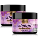 800Mg Shilajit Pure Himalayan Organic, Shilajit Resin Maximum Potency Gold Grade with 8-in-1 Natural Blend & 85+ Trace Minerals for Women, Energy & Immunity,60 Grams（2 Packs）