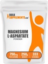 BulkSupplements.com Magnesium L-Aspartate Powder - High Absorption Magnesium, Mineral Supplement - Gluten Free, 750mg per Serving, 250g (8.8 oz) (Pack of 1)