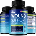 Wound Healing Supplement - Collagen Complex with Enzymes for Wound Support, Pre & Post Surgery Recovery - Pills to Reduce Swelling, Bruisings & Scarring- Helps Tissue Response - Made in USA - 60 Caps