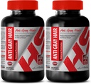 Folic Acid Organic - Anti Gray Hair Natural Formula - Help Promote Skin Health (2 Bottles)