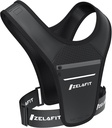 ZelaFit™ Running Vest for Women & Men Running Phone Holder – Perfect for Running Gear, Running Accessories, Running Essentials - Lightweight Chest Rig Phone Holder for Running (Black)