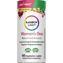 Rainbow Light Womens Multivitamin One + | 60 Caplets | Supports Energy & Antioxidant Health | Real Food Nutrients, Digestive Enzymes & Probiotics