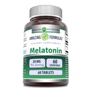 Amazing Formulas Melatonin Supplement | 20 Mg Per Serving | Tablets | Non-GMO | Gluten-Free | Made in USA (1 Pack, 60 Count)