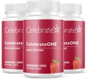 Celebrate Vitamins CelebrateONE Chewables, Iron Free - Once Daily Bariatric Multivitamin, Essential Vitamins & Minerals - Gastric Bypass & Sleeve Gastrectomy Supplement - Strawberry Creme (90 Tablets)