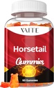 Horsetail Herb Hair Growth Gummies – Silica & Antioxidant Supplement with Horsetail Extract for Stronger Hair, Skin & Nails, Non-GMO, Gluten-Free – Cola de Caballo Hierba – 60 Vegan Chewables