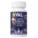 VAL Happy Kids PM – Sugar-Free Chewable Magnesium with Melatonin | Sleep Support for Children | Magnesium Glycinate + Citrate + Taurate | B6, C | Fruit Punch | 60 Tablets | Non-GMO