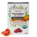 Quantum Health TheraZinc Organic Zinc Lozenges Echinacea & Honey Immune Support for Adults & Kids 12+ Naturally Flavored Blood Orange Fast Relief with No Aftertaste - 25 Count