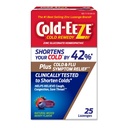 Cold-EEZE Plus Natural Mixed Berry Cold & Flu Zinc Lozenges, Multi-Symptom Relief, Homeopathic Cold Remedy, Reduces Duration of the Common Cold by 42%, Sambucus Nigra To Relieve Symptoms, 25 Ct