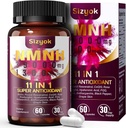 11-in-1 NMNH (Dihydronicotinamide Mononucleotide), 600mg per Serving, NAD+ Supplement with Resveratrol, CoQ10 to Support NAD+ Levels, NMNH Supplement for Anti-Aging, 60 Count, 30 Day Supply-112
