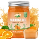 ACEYO (12 OZ) Sea Moss Gel Organic Raw Vegan Orange Flavored Irish Seamoss 102 Vitamins and Minerals Wild Harvested Non-GMO Immune Defense Booster Thyroid Digestive Support