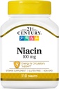 21st Century Niacin Tablets, 100 mg, 110 Count