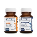 Metagenics Bundle - Zinc A.G. & D3 10,000 + K - 60 Tablets of Zinc A.G. for Immune Support, Bone Health, Energy Metabolism - 60 Softgels of D3 10,000 + K for Immune Support, Heart Health