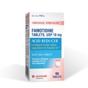 Glenmark Therapeutics Original Strength Famotidine Tablets, 10 mg, Acid Reducer for Heartburn Relief, 90 Count