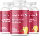 Celebrate Vitamins Bariatric Multivitamin Chewable, Iron Free - Post Gastric Bypass & Sleeve Gastrectomy Supplement for Men & Women - Essential Minerals & Vitamin A, B, D & E - Fruity (180 Tablets)