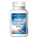 HealthA2Z® Stool Softener, Docusate Sodium 100mg, Stimulant Free, Gentle Constipation Relief, Red Capsules, 400 Counts