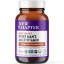 New Chapter Men’s Multivitamin, B6, Extra B12, D3, Vitamin C & Zinc, Immune, Heart, Cellular Energy, and Brain Health, Gentle on The Stomach, One Daily, Non-GMO, Gluten-Free, 18+, 96 Tablets