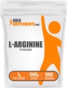 BulkSupplements.com L-Arginine Powder - L-Arginine Base, Arginine 1000mg, Arginine Supplement - Nitric Oxide Powder, Nitrous Oxide Supplement - Gluten Free, 1000mg per Serving, 500g (1.1 lbs)
