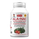ANDREW LESSMAN ALA + NAC Alpha Lipoic Acid with N-Acetyl-Cysteine 60 Capsules - Ultra-High Potency, Anti-Oxidant Support for Nervous System, Heart, Brain, Liver, Kidneys, Lungs, Energy. No Additives