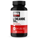 Force Factor L Theanine 200mg, Extra Strength L-Theanine Supplement for Stress Relief, and Supporting Calm and Relaxation, Vegan, Non-GMO, No Gelatin, 60 Vegetable Capsules