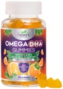 Omega 3 Fish Oil Gummies - Triple Strength Omega3 Gummy - DHA & EPA Fatty Acids for Heart Health, Joint & Brain Support, Nature's High Absorption Omega Fish Oil Supplement, Orange Flavor- 60 Gummies