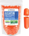 XPRS Nutra Size 3 Empty Capsules - 1000 Count Empty Gelatin Capsules - Pills DIY Capsule Filling - Pure Bovine Pill Gel Caps Fillable for Do-It-Yourself Vitamins and Supplements (Orange)