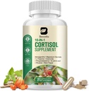Cortisol Supplements for Women, 10-in-1 Cortisol Reducer Manager Supplements with Ashwagandha, Magnesium Glycinate, L-Theanine, Rhodiola, Non-GMO, 60 Vegan Capsules