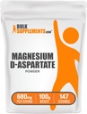 BulkSupplements.com Magnesium D-Aspartate Powder - High Absorption Magnesium, Mineral Supplement - Gluten Free, 680mg (50mg of Magnesium) per Serving, 100g (3.5 oz) (Pack of 1)