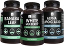 PURE ORIGINAL INGREDIENTS White Mulberry, Alpha Lipoic Acid, Banaba Capsule Bundle (365 Capsules), Pure & Undiluted, Lab Verified
