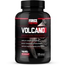Force Factor Volcano Pre Workout Nitric Oxide Booster Supplement for Men with Creatine and L-Citrulline to Boost and Energy, Help Build Muscle, Better Pump and Workout, 120 Capsules