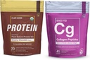 Essential Elements Hydrolyzed Collagen Peptides Powder & Organic Pea Protein Powder - Creamy Chocolate | Joint, Skin, Hair, & Nail Support + Low-carb Plant-Based Vegan Blend