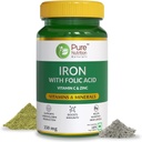 Iron Folic Acid Supplement - 60 Veg Tablets with Zinc, Vitamin C & Vitamin B12 for Men & Women | Supports Haemoglobin Production, Boosts Immunity & Maintains Iron Level